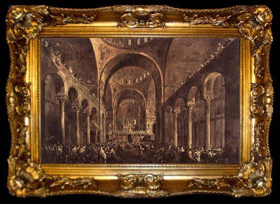 framed  GUARDI, Francesco Doge Alvise IV Mocenigo Appears to the People in St Mark